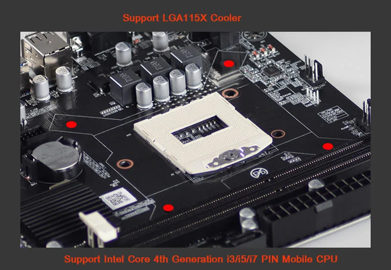 Материнская плата для ПК LGA115X M-ATX USB3.0 PCI-Express 16X слоты 4-го i3/i5/i7 946PIN процессор