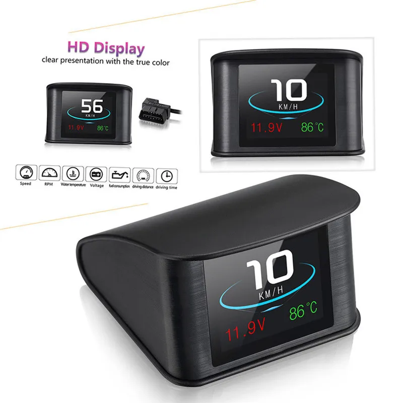 

Automobile On-board Computer P10 Car HUD Head Up Display Smart Digital OBDII/EUOBD OBDII Diagnostic Tool 73*68*46cm