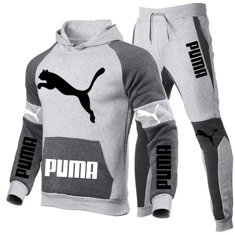 

New Sport Men's Brand Tracksuit Autumn Running Hoodie+Pants Sets 2 pieces Sweatshirt Set Gym Clothes Men Suit Men's clothing
