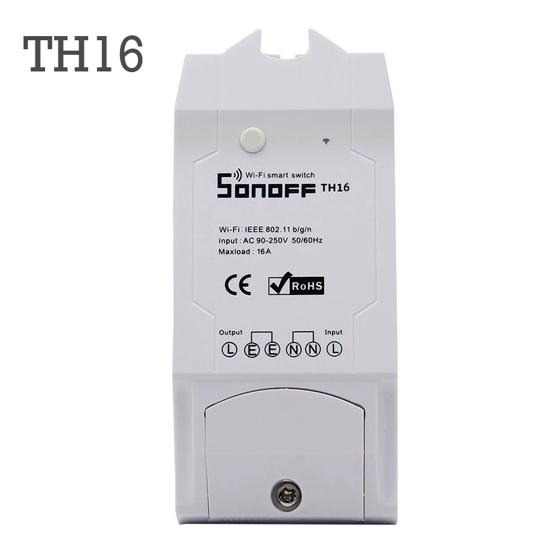 TH16 Sonoff TH10/TH16 умный дом Wi-Fi переключатель температура монитора Датчики влажности работа с Alexa Google Home Управление по eWeLink - Комплект: TH16