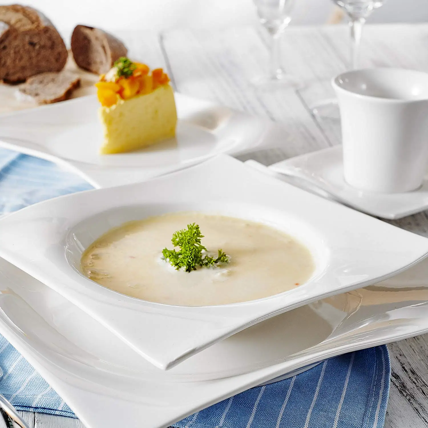 Vancasso 30 фарфоровый набор из… предметов наборы посуды кремовые белые