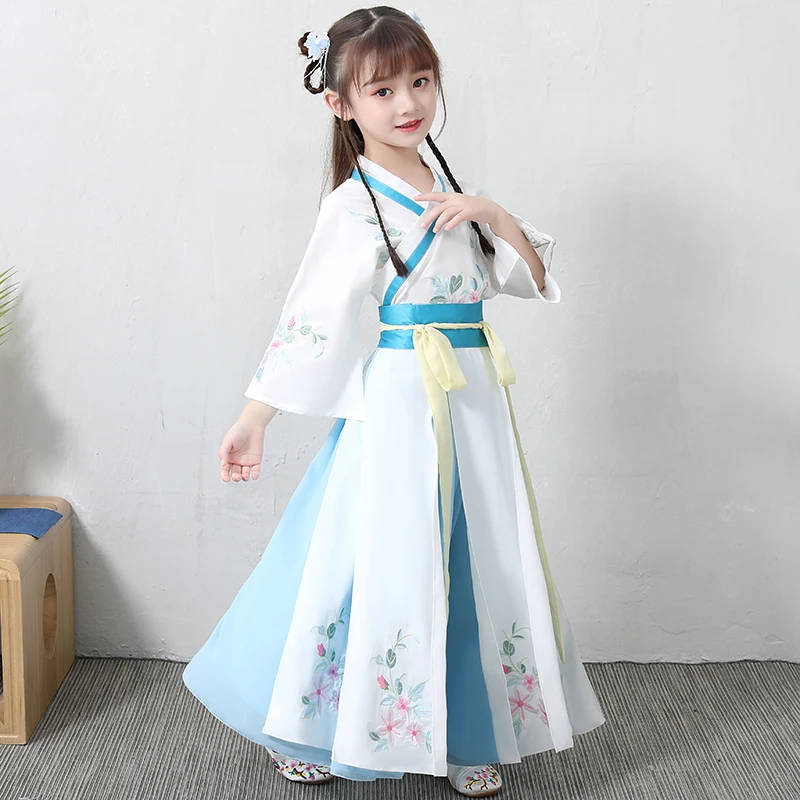 Костюм ханьфу для девочек Детский костюм Тан в китайском стиле феи Новинка осени