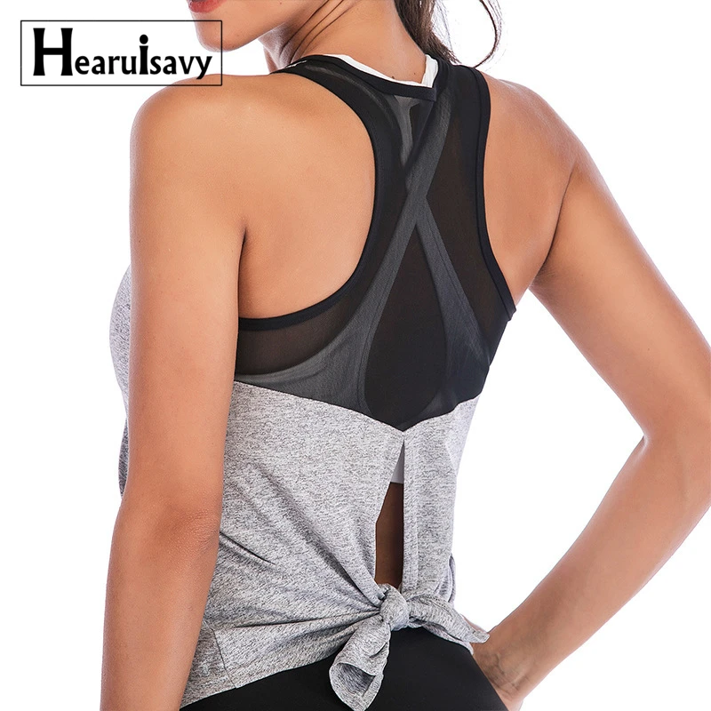 

Sleeveless Top For Yoga Women Backless Running Shirt Breathable Quick Dry Workout Crop Top Sport Fitness Vest Female Gym Wear