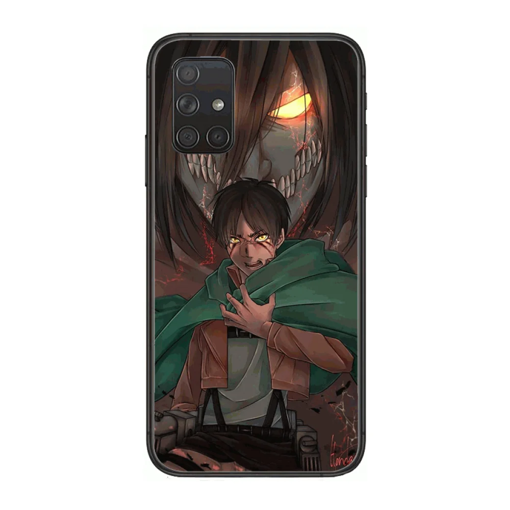 

attack anime case Phone Case Hull For Samsung Galaxy A 50 51 20 71 70 40 30 10 E 4G 5G S Black Shell Art Cell Cover