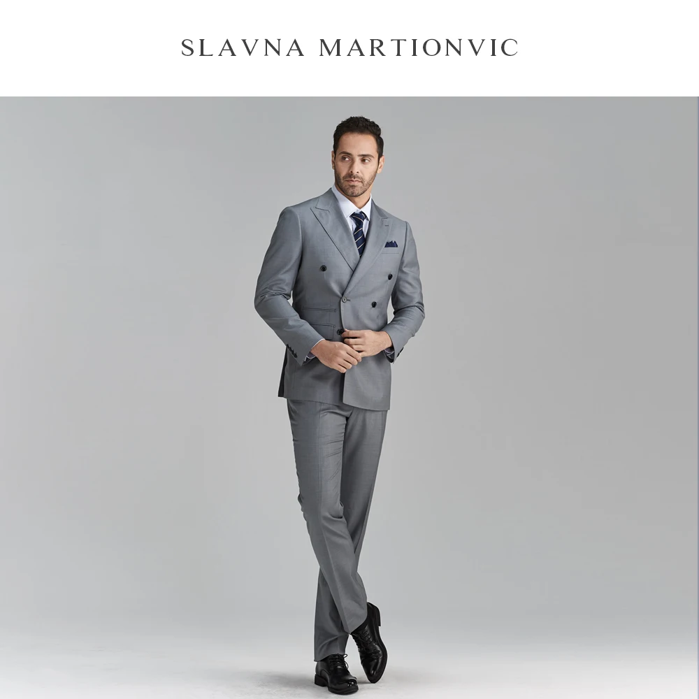 Славна мартиновая чистая шерсть красивый костюм мужской деловой Свадьба жениха