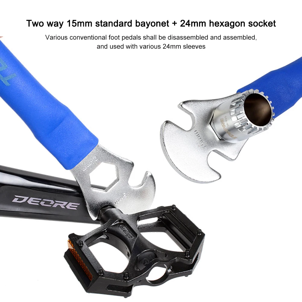 

Bicycle Pedal Removal Wrench Anti-Skid MTB Bike Pedals Installation Spanner Outdoor Repair Tool Cycling Bike Accessories 2021New