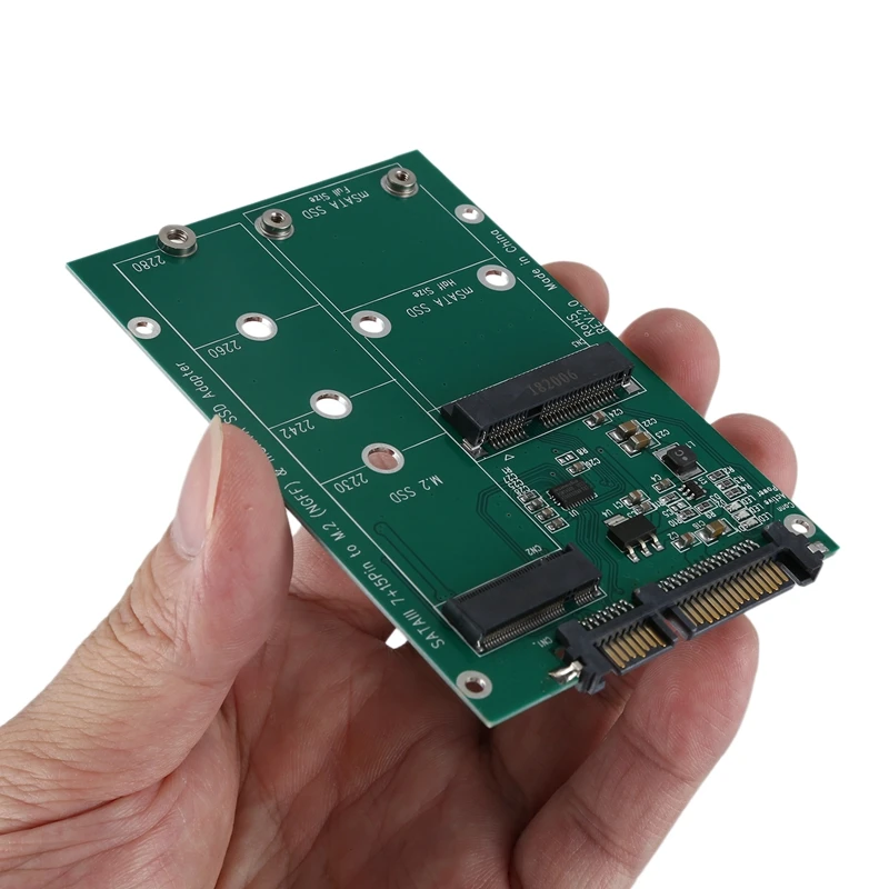 2 в 1 Mini PCI E полосы M.2 и mSATA SSD на SATA III 7 + 15 Pin адаптер| |