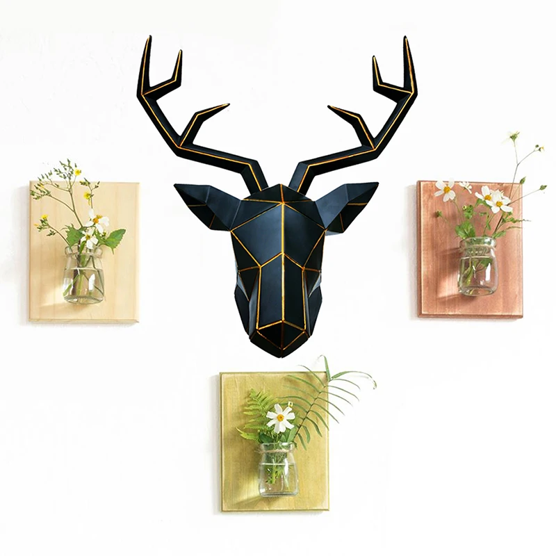 

Home Decoration,Large Size,Deer,Statue,Sculpture,Wall Decor,44*37*21cm,3D Animal,Figurine Miniature,Living Room Decorations Art