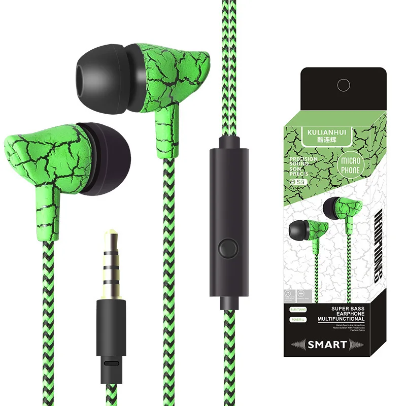 3 5 мм auriculares с кабелем наушники рисунком спортивные проводные микрофоном Hi Fi