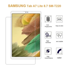 Kaca Tempered 9H untuk Samsung Galaxy Tab A7 Lite 8.7 Inci Pelindung Layar 2021 SM-T220 T225 Film Pelindung HD Anti Sidik Jari