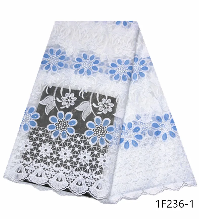 

Latest Design African Lace Fabric Embroidered Lace Nigerian Laces Fabric High Quality French Tulle Lace Fabric For Wedding 1F236