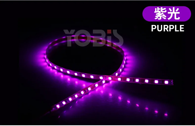 Фиолетовый 1 шт. 1210-45см-45smd рукав лампа мягкий светильник полоса лампа корпус декоративная лампа атмосферная лампа - Испускаемый цвет: Фиолетовый