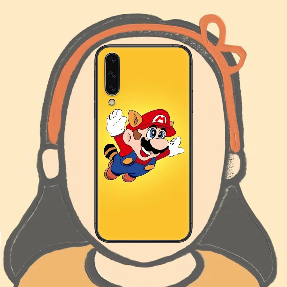 

cartoon Funny Super Marios Bros Phone Case For Samsung Galaxy A 3 5 7 8 10 20 20E 21S 30 30S 40 50 51 70 71 black Prime Painting