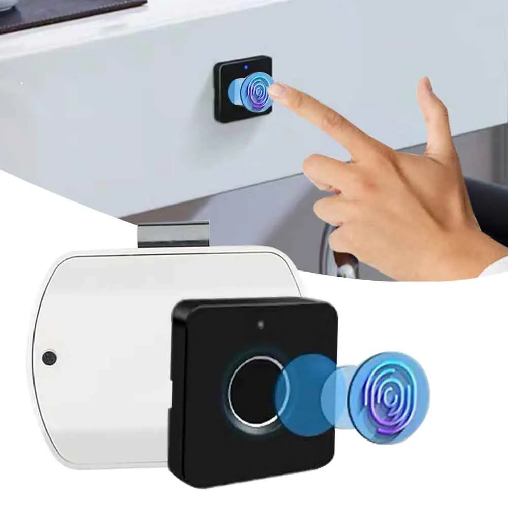 Keyless Security Door Lock Fingerprint Smart Padlock Quick Unlock Aluminum Alloy Metal for Wooden cabinet drawer storage box |