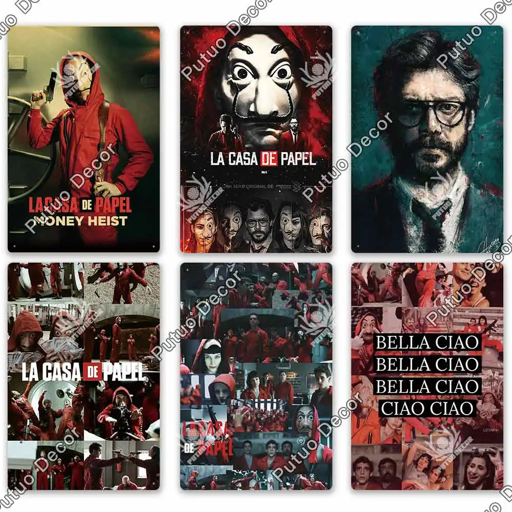 Putuo Декор денег Винтаж жестяная вывеска металлический знак декоративная