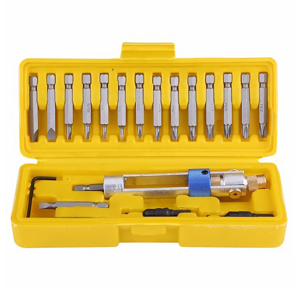 

20 Pieces High Hardness Box Packed Quick Switch Wrench High Speed Steel Screw Bit Set Half Time Drill Countersunk Head Durable