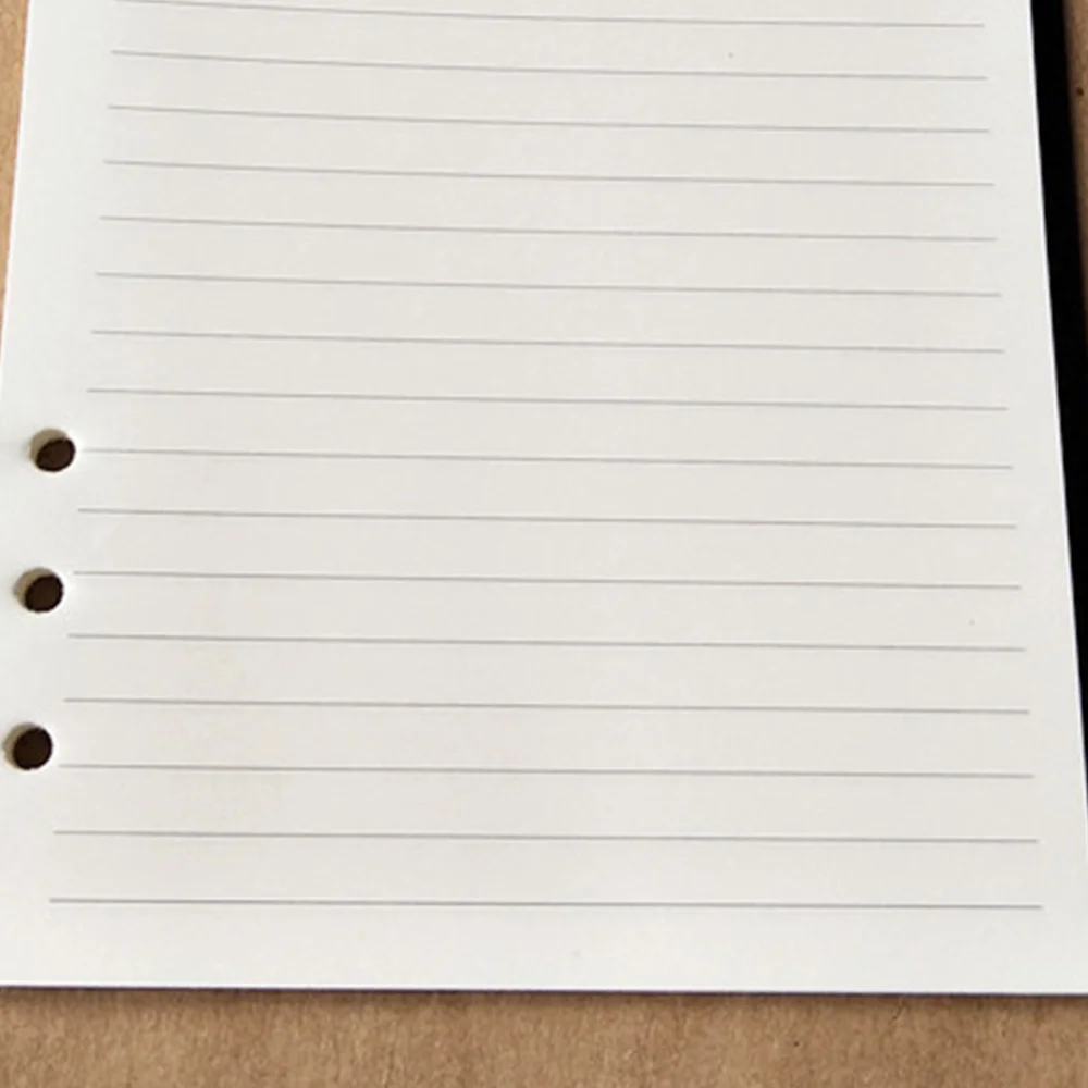 

80 Pages A5 Loose-leaf Filler Paper 6-Hole Spiral Notebook Paper Replacement for Men