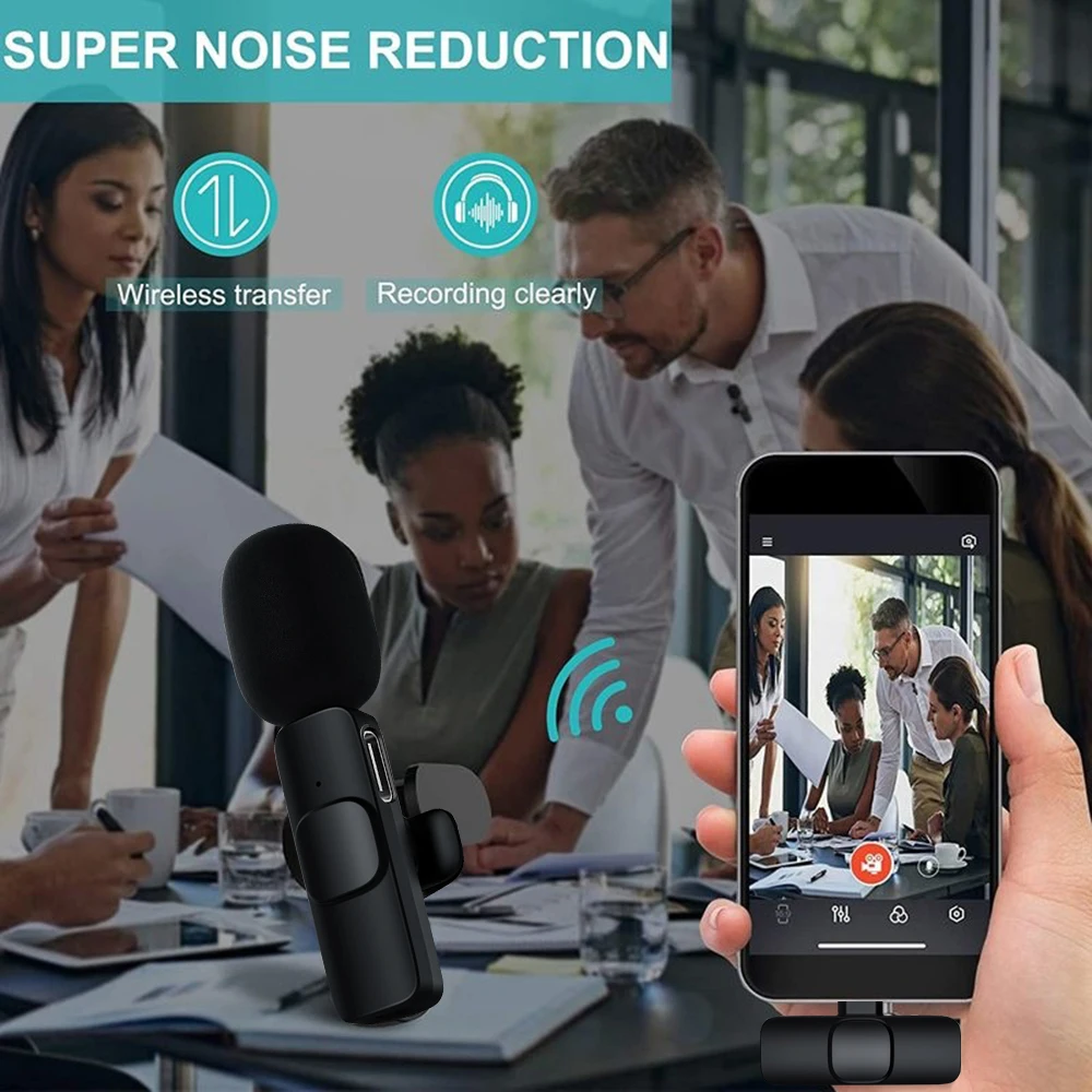 Беспроводной петличный микрофон портативный мини-микрофон для записи аудио и