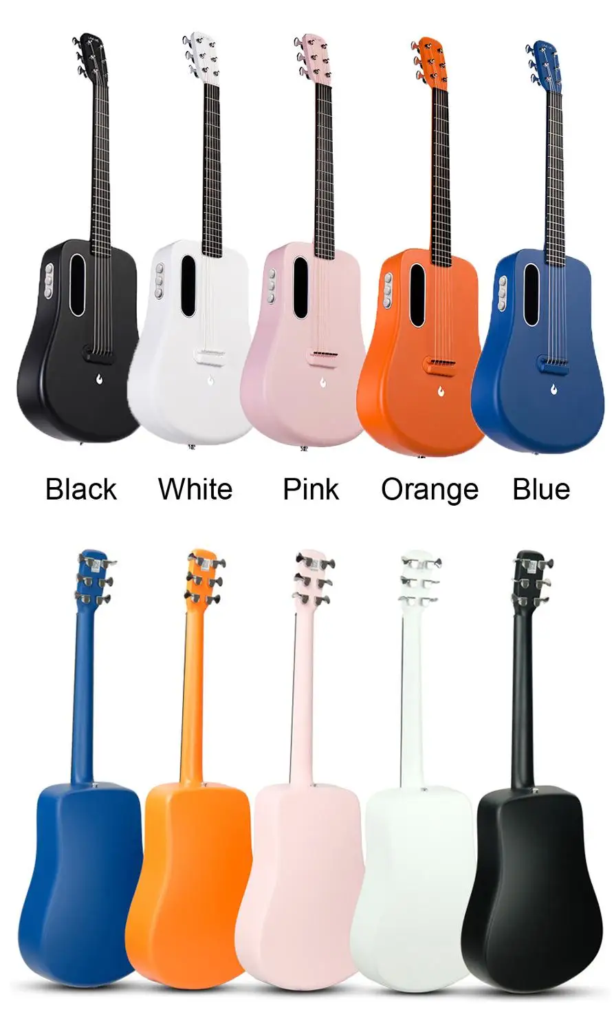 Вулканической лавы ME 2 36 дюймов Акустическая гитара супер AirSonic углеродного