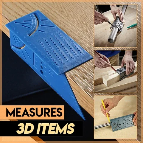 Mintiml Многофункциональный копировщик контуров 5/10 дюймового измерительного линейки для плитки, ламината и формирования края дерева.