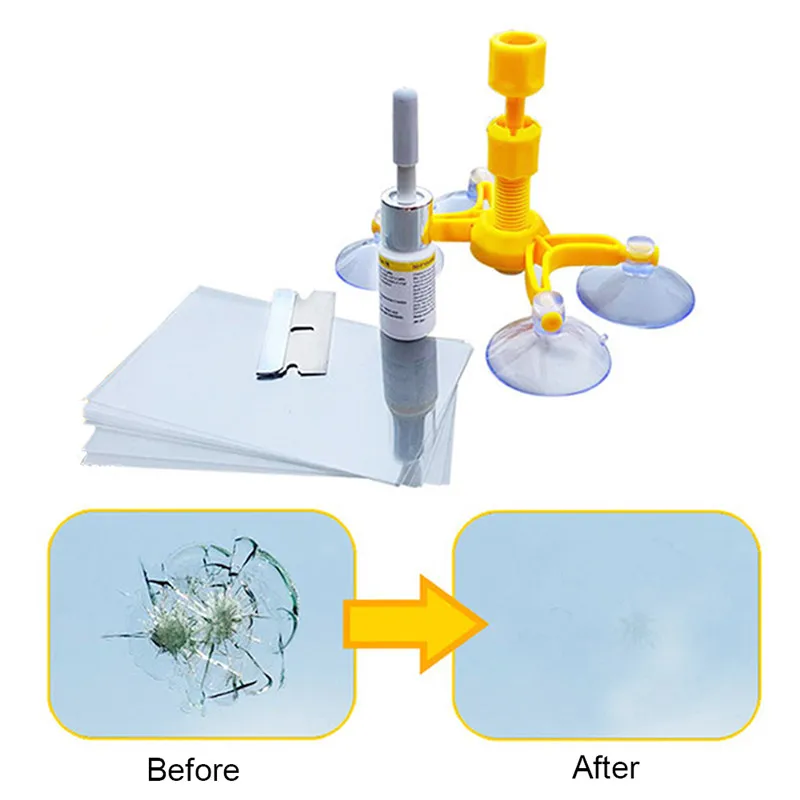 Набор для ремонта лобового стекла автомобиля 2020 ремонт зеркальный скребок