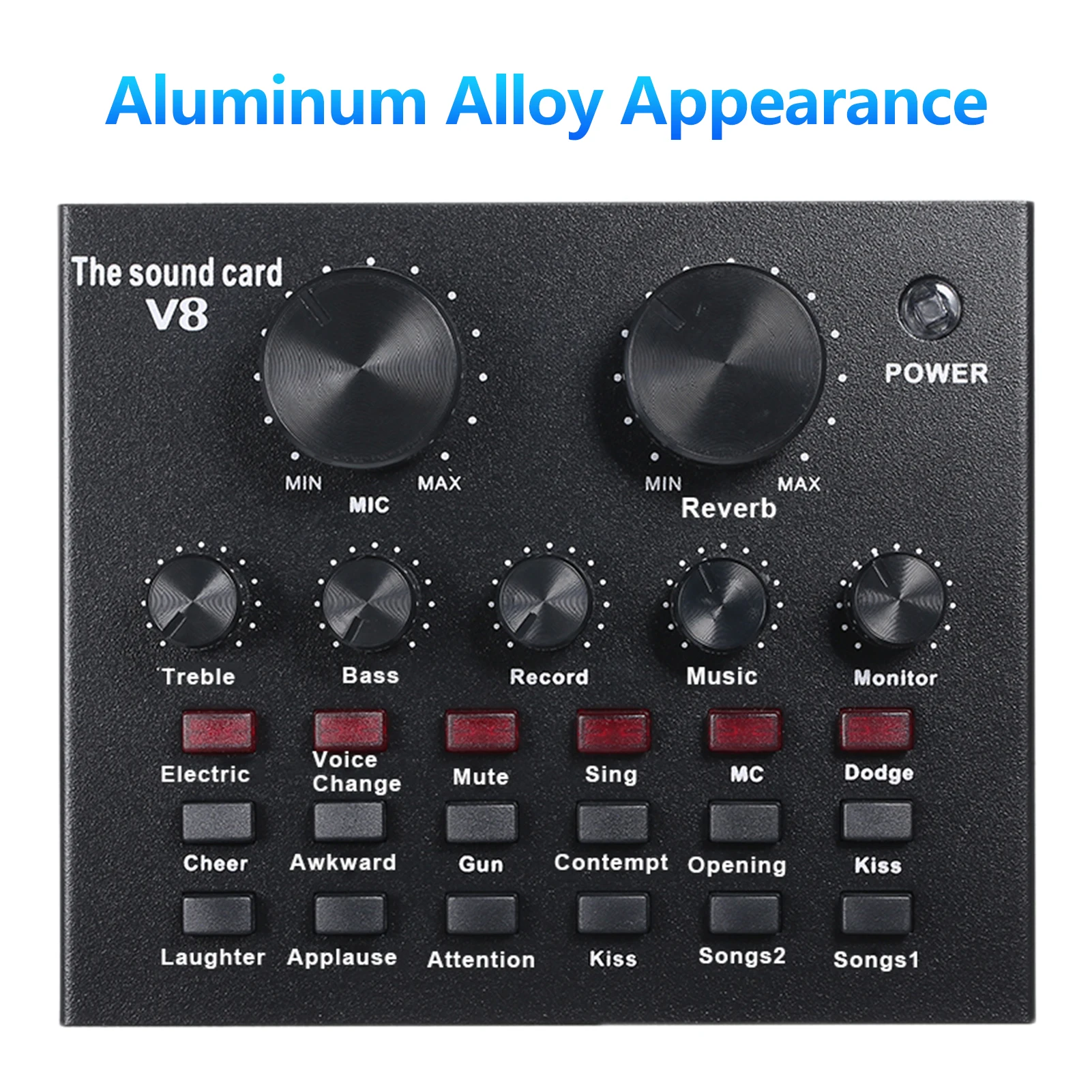 

Набор микрофонов V8 для живой звуковой карты, 12 звуковых эффектов, запись аудио, прямая трансляция, оборудование