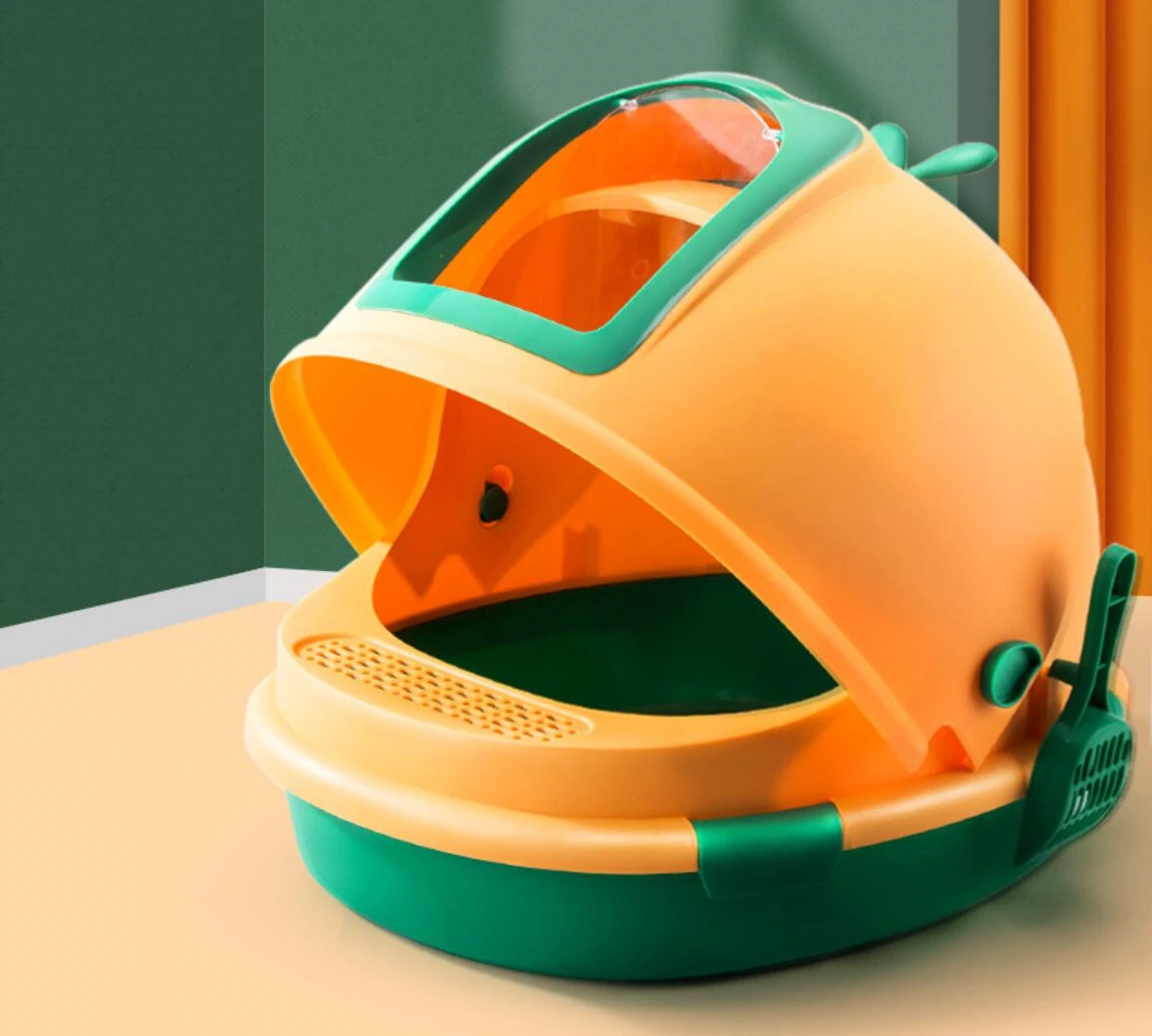 

Enclosed Cat Toilet Deodorization Pet Cat Potty Cartoon Shaped Big Cat Can Be Used Pet Cat Litter Box Cat Supplies