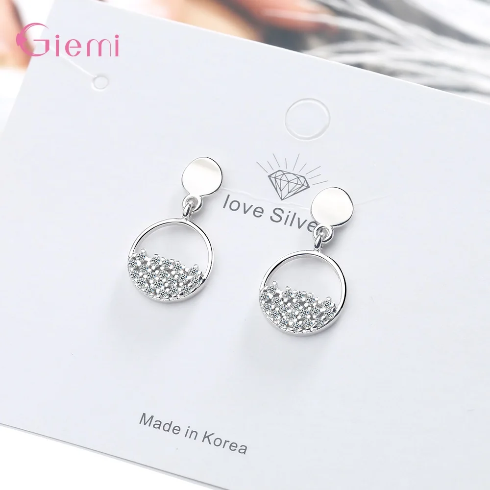 

Geometric 925 Sterling Silver Earring Zircon Cubic Stud Earrings Fish Earrings Fashion Rhinestone Jewelry for Women Girl
