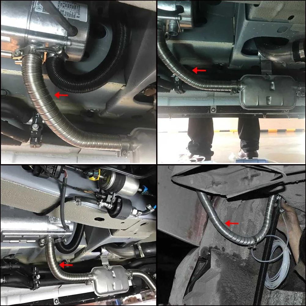 120 см выхлопная труба из нержавеющей стали для автомобиля шланг вентиляционного