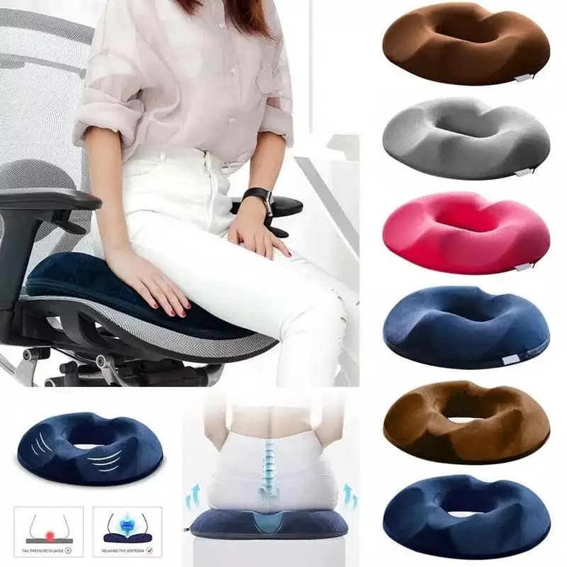 Donut Pillow Hemorrhoid Seat Cushion Coccyx Orthopedic Massage Hemorrhoids Chair Cushion Office Car Pain Relief Support Pillows images - 6