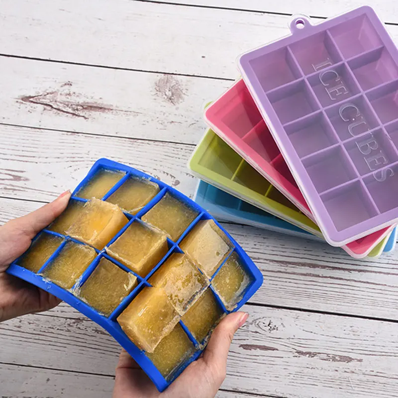 Силиконовый чехол с крышкой Lce лоток плесень коробка Форма ледяного ящика