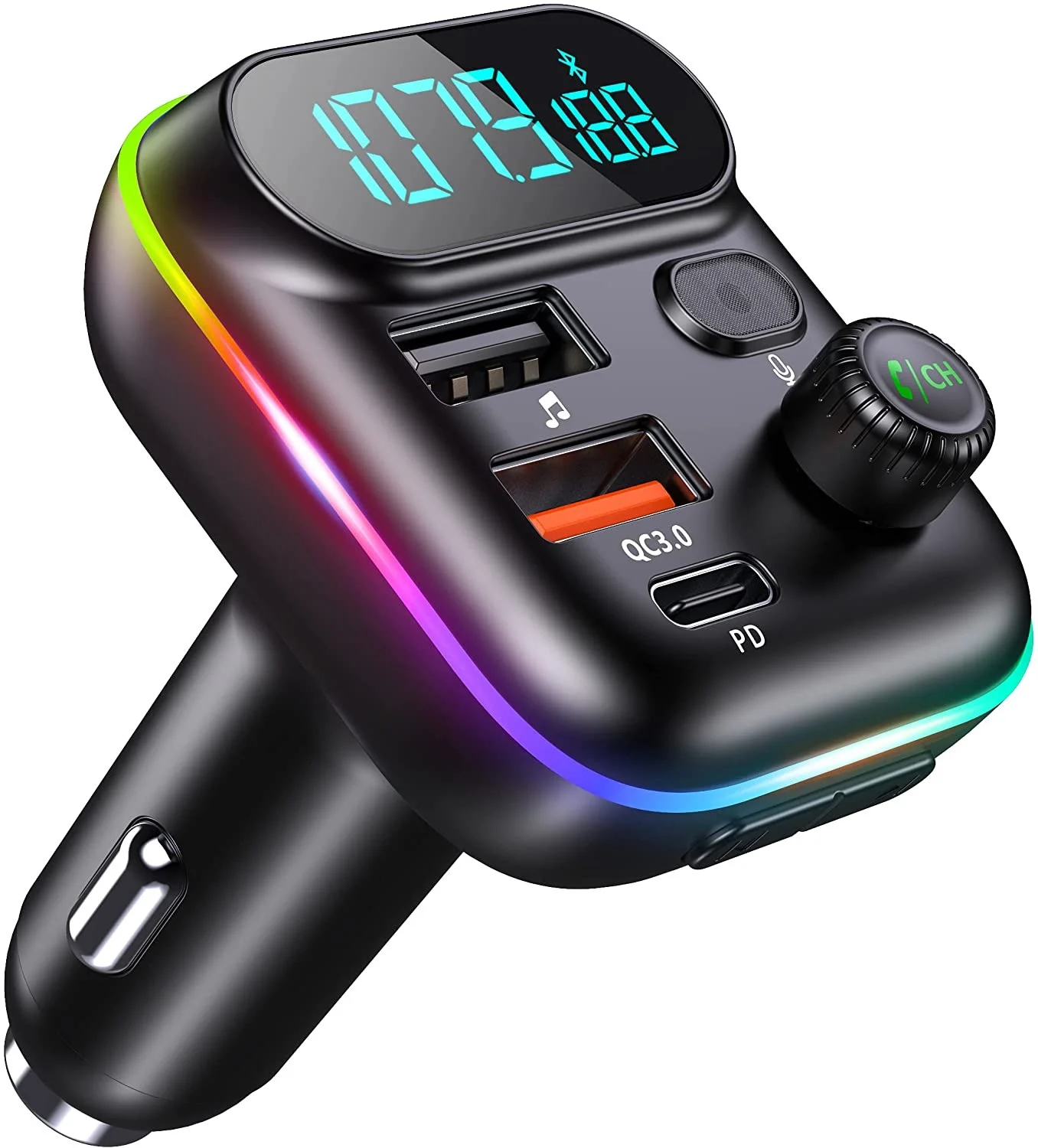 

Cocoda Bluetooth Car Adapter 38W Type-C PD QC3.0 Bluetooth FM Transmitter with vehicle electronics