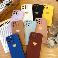 ins love heart phone case for iphone 13 12 11 pro max xr xs max soft luxury updated lens blue case for iphone 7 8 plus cover hot