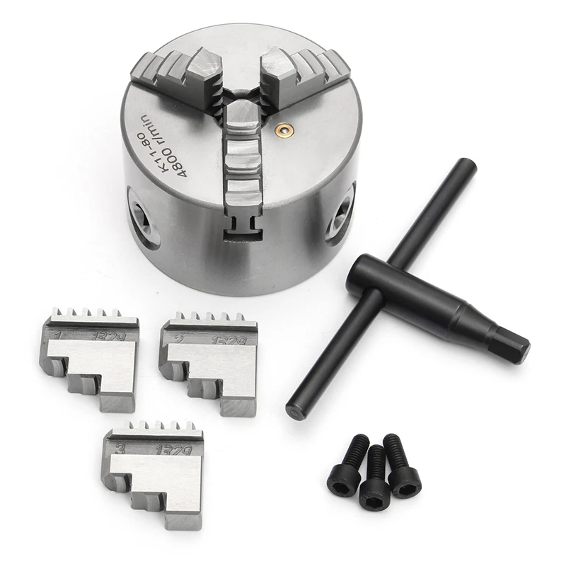 Brand New 3" 3 Jaw Lathe Chuck K11-80 K11 80 80mm Manual Self-centering Parts Diy Metal Accessories | Инструменты