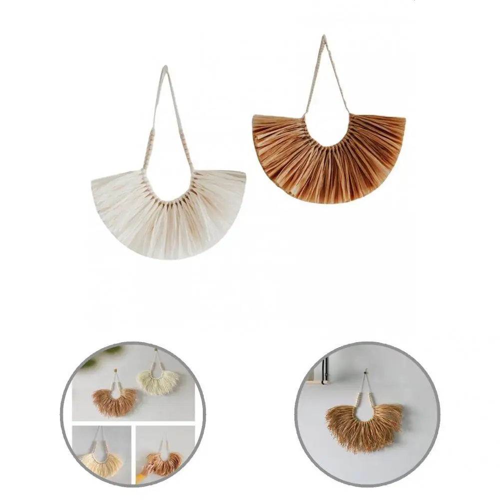 

Элегантные Плетеные вручную однотонные подвески из соломы для гостиной