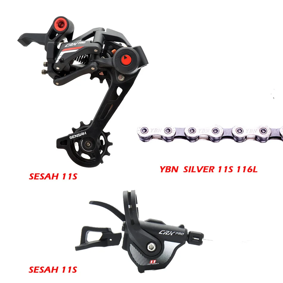 

SENSAH MTB 11 Speed Groupset 11s 11-42/46/50T Cassette Shifter Rear Derailleur Bike Chain 4 Kits Set For Shimano SRAM