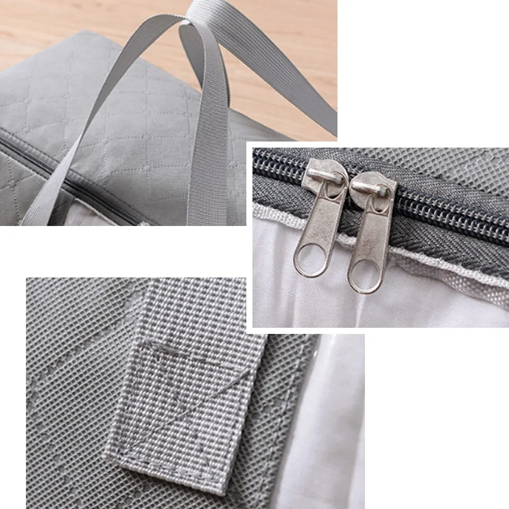

1pc Foldable Comforter Storage Bag Household Clothing Storage Box Dustproof Quilt Storage Bra Socks clothing storage