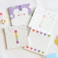 50 sheets ins love bear notebook simple flower fresh notes portable pocket word book stationery kawaii memo pad stationery