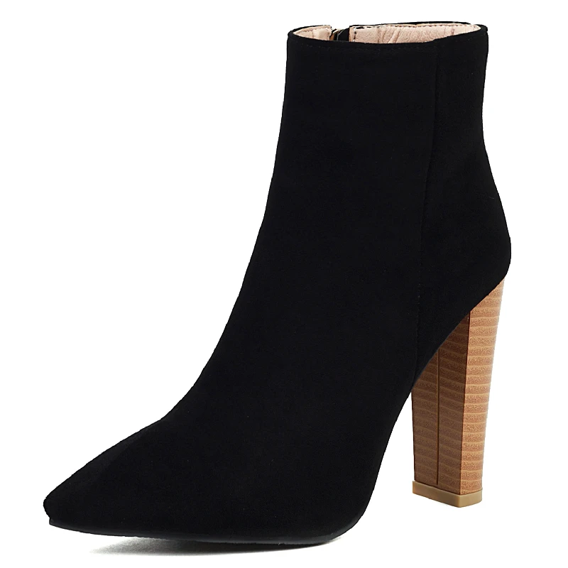 

Women's Ankle Boots Autumn and Winter New Sexy High Heels Ankle Boots FemaleBrand Designer Pointed Autumn and Winter Party Shoes