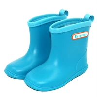 kids boy rubber rain boots girls boys children ankle rainboots waterproof shoes round toe water shoes soft rubber shoes