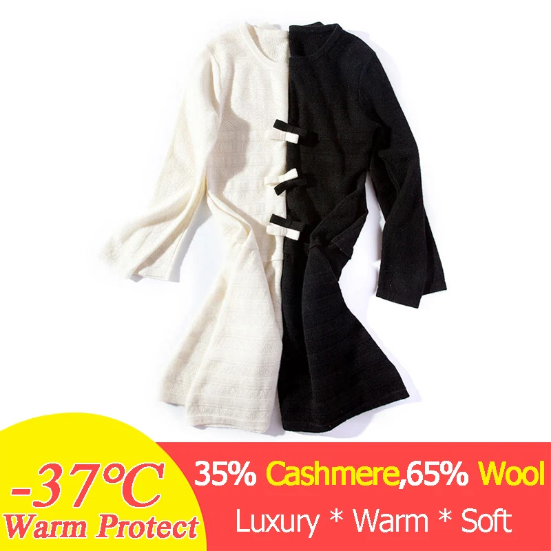 Подлинная Коза Кашемир Длинные свитера для женщин 2019 мода длинный рукав