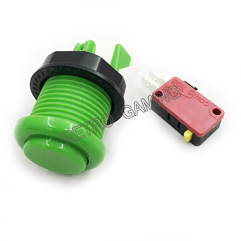 100 шт 28 мм монтажное отверстие аркадная кнопка американский стиль 6 цветов