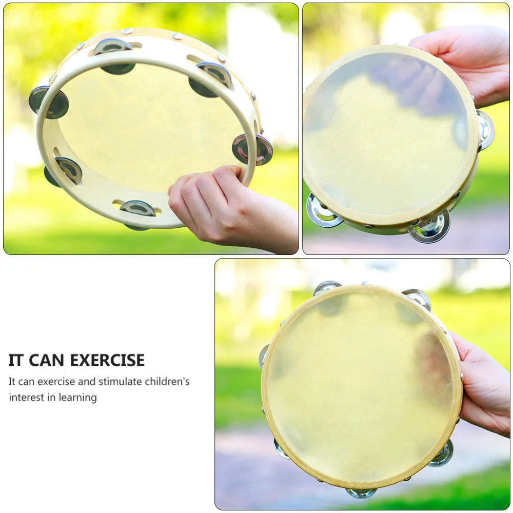 

3Pcs Jingles Tambourines Musical Instrument Percussion Handbell Kids Rhythm Toys