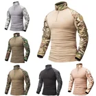 Охотничья одежда, камуфляжная футболка в виде лягушки, мужские быстросохнущие походные тренировочные военные тактические рубашки с длинным рукавом 4XL