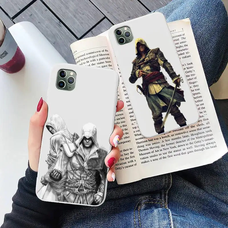 

assassin s creed Phone Case Candy Color for iPhone 6 6S 7 8 11 12 XS X SE 2020 XR mini pro Plus MAX mobile bags soft shell