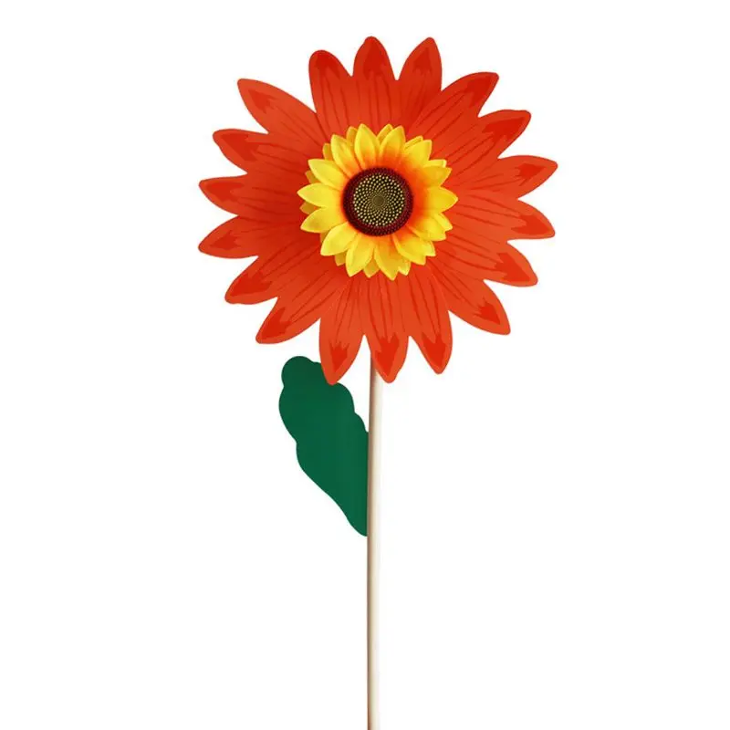 

J2HA Wood Sunflower Windmill Wind Spinner Pinwheels Home Garden Yard Decoration Kids
