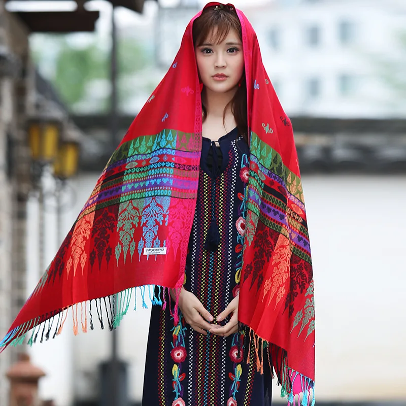

LS2011 New Four Seasons Pure Cotton Bohemian Lady Scarf