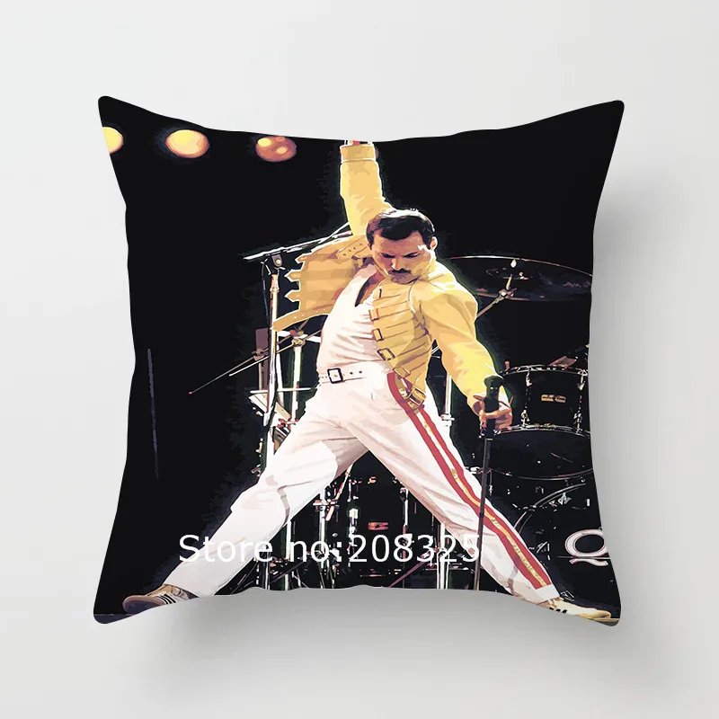 Декоративный чехол для подушки ZENGIA Freddie Mercury 45x45 см 40x40 50x50 |