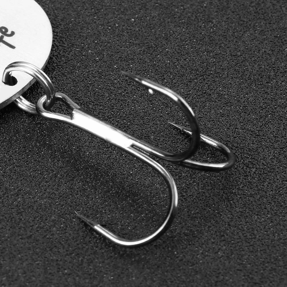 Персонализированный брелок для ключей из нержавеющей стали рыболовный крючок с
