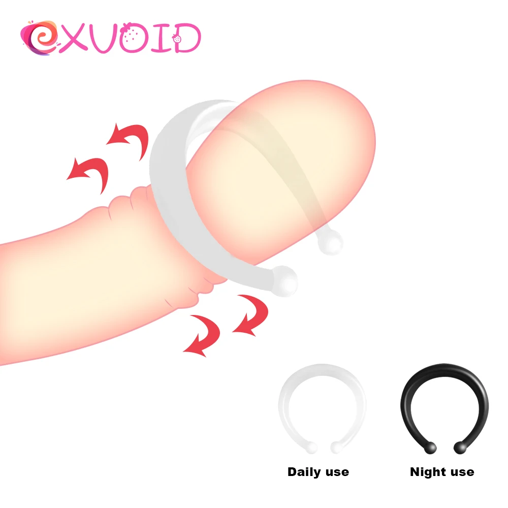 

EXVOID Cock Rings Foreskin Correction Penis Ring Delay Ejaculation 2 Size Intimate Goods Scrotum Bind Penis Sleeve